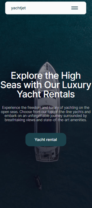 YachtJet - Luxury Yacht Rental Website